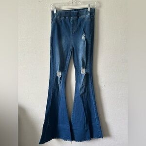 Aaron & Amber | Blue Flared Women Jeans | Size 26 X 32